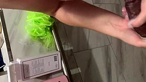 Stepbrother Convinces Sisters For Huge Cock Anal Shower Try