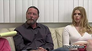 Juicy Hooters Blonde Milf Drains Old Patient Cock in Therapy