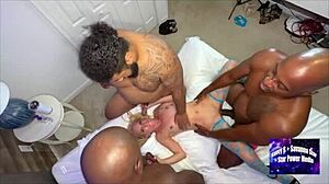 Wow! Bella Bare Takes Two BBCS In Steamy Double Penetration Action!