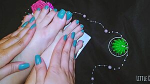 teen babe's foot massage triggers wild orgasm fetish