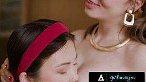 i couldn't stop cumming as lexi luna licked my shaved asian pussy so good