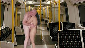 stripping on metro fingering shaved pussy with toys preview