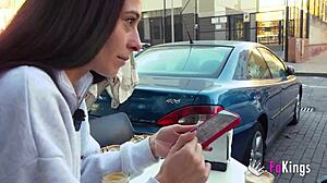 I watched petite Sofia Sweet squeeze that 10-inch cock hard like a nympho