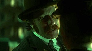 police captain corners beautiful blonde for alley doggystyle threat