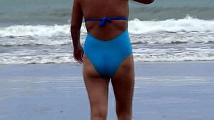 turned on at beach flashing pussy then stranger fucks me hard