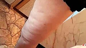 Three girlfriends wildly masturbate in kitchen hostel close-up