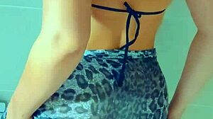 what happens when tanned latina beach babes shower off their homemade fun?