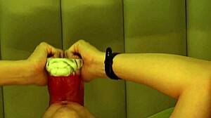 College guy deepthroats monster wolf cock with rough tongue invasion