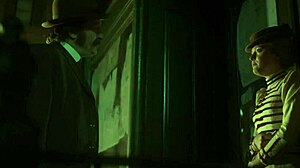 police captain corners beautiful blonde for alley doggystyle threat