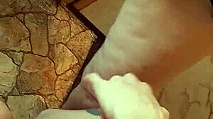 Three girlfriends wildly masturbate in kitchen hostel close-up