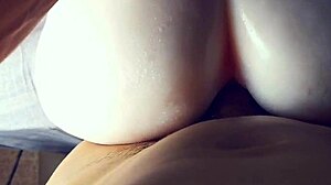 Great Tight Sexy Ass Takes Oiled Doggystyle Pounding With Fuck Doll Moans