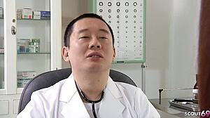 nympho japanese teen seduces doctor for uncensored creampie gyno exam pussy fuck