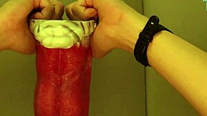 College guy deepthroats monster wolf cock with rough tongue invasion