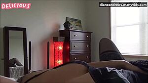 DIANE ANDREWS MILF COVERS POV FAN IN SATIN CUMSHOT HANDJOB!