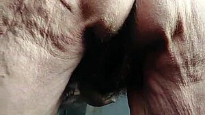 granny shoves dildo deep into her hairy german pussy