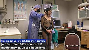 Jasmine Rose chokes on stranger cock backstage in sultry nurse heels