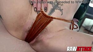 Tattooed Arson Leigh Bends Over for Deepthroat and Rough Pussy Pounding