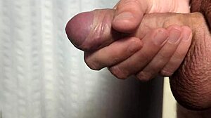 Early morning closeup amateur solo masturbation ends in thick cumshot