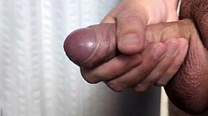 Early morning closeup amateur solo masturbation ends in thick cumshot