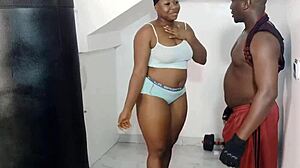 WHY GYM WHEN STEPDAD's BBC GIVES HAPPY ENDING WORKOUT AT HOME