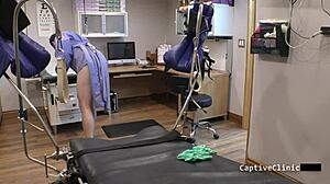 Jasmine Rose chokes on stranger cock backstage in sultry nurse heels