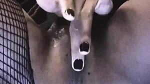 Young ebony emo slut tavaius deshawn worships chris brown in her seductive solo masturbation session with big ass play.