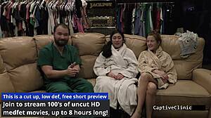 Jasmine Rose chokes on stranger cock backstage in sultry nurse heels