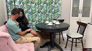 Swap wives fuck cowgirl missionary swingers foursome creampie