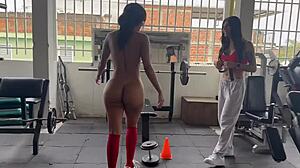 trans trainer horny squats touching my ass tits may hernandez!