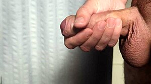 Early morning closeup amateur solo masturbation ends in thick cumshot