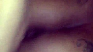 ebony girlfriend's creamy pussy stretched by bbc doggystyle