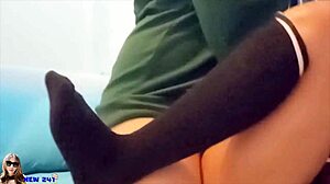 THAI SCHOOLGIRL Niw Bends Over For Creampie Doggie Pound!