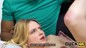 why does pregnant blonde crave stranger's cock with hubby watching?