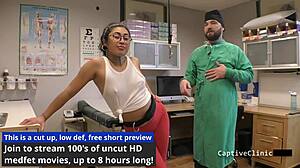Jasmine Rose chokes on stranger cock backstage in sultry nurse heels