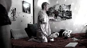 damn aimee that mature bitch rides her bald hubby cowgirl wild for creampie fun!