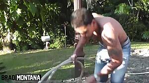 brazilian latina teen offers pussy to gardener for monster cock pounding