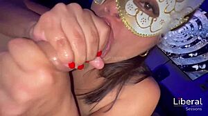 couple tries cuckold as wife deepthroats single's huge cock on camera