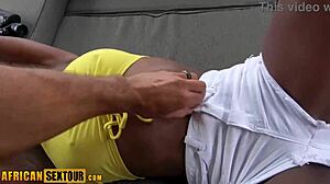 yo ebony teen, suck this cock outdoors then fuck public?