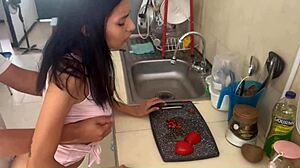 Pantyless Sis-in-Law Sucks Cock!