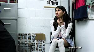 Why Drill This Latina Suspect's Ass And Pussy At Work?