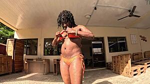 hey flower, feel daddy's tongue devouring your pool pussy?