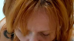 Porcelain redhead doll gags on full cock in deepthroat training