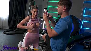 fanta sie's wild gym yoga with russian big cock deepthroat and sloppy blowjob