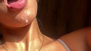 Big booty brunette deepthroats stepbro's cock amateur couple homemade Nysdel