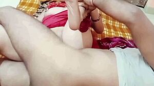 oh god my tight pussy's gettin pounded doggystyle by this huge cock janvibhabhi screamin closeup...