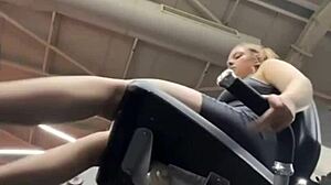 Chubby Teen Masturbates Cums During Outdoor Workout
