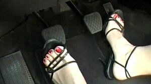 three ladies take turns racing my car in a wild gas pedal thrill