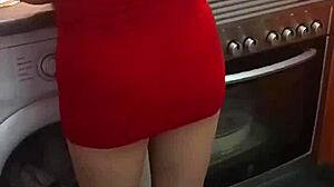 i catch suegra in sexy kitchen outfit and fuck her wildly