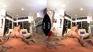 Vrhush stuffs babysitter Riley Reid's tight petite pussy relentlessly