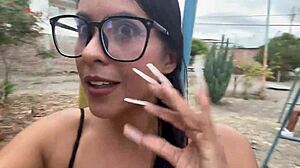 what if they catch us railing my whore girlfriend publicly with this horny stranger